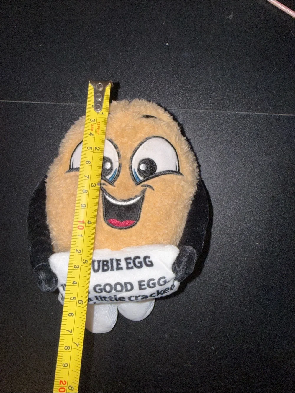 chubbies Tan and Black Chubie Egg Plush Accent Pillow